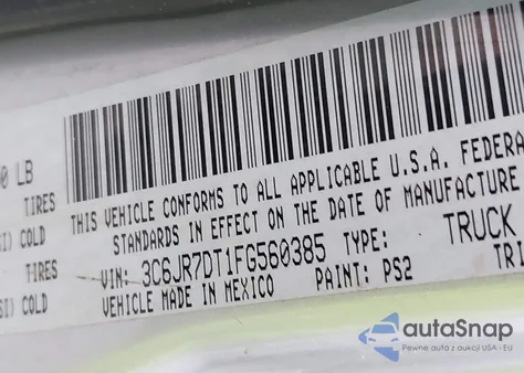 2015 Ram 1500 Tradesman z USA, uszkodzony, nr VIN 3C6JR7DT1FG560385